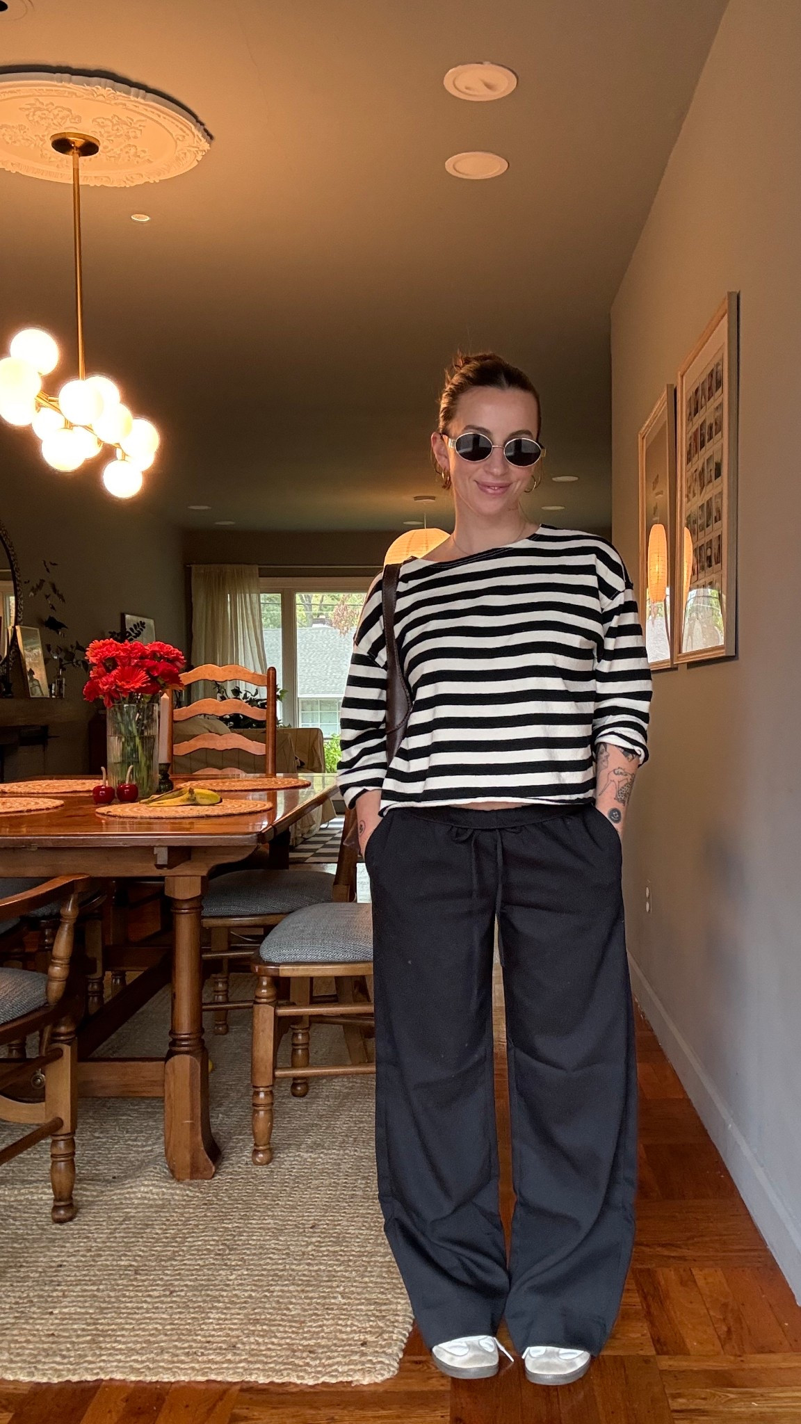 Ootd! Perfect for the fall transition! 🖤 

The pants are my #1 favorite pull on pant--the menswear pull on pant form Abercrombie! 

Tee is 100% recycled cotton!



#LTKPetite #LTKStyleTip