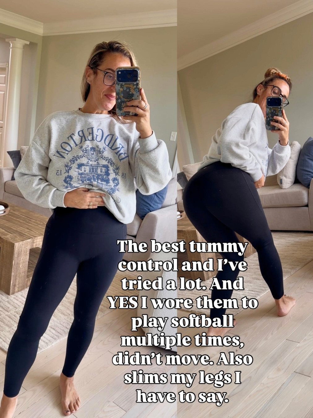 Wearing a size medium in all. #gymoutfi #gymwear #leggings #affordableleggings #dupes 

 #LTKActive #LTKOver40 #LTKMidsize