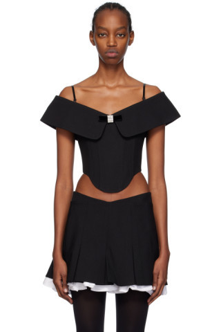 Black Off-The-Shoulder Camisole | SSENSE