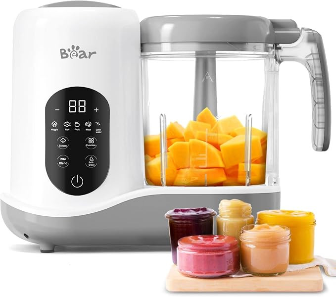 BEAR 2023 Baby Food Maker | One Step Baby Food Processor Steamer Puree Blender | Auto Cooking & G... | Amazon (US)