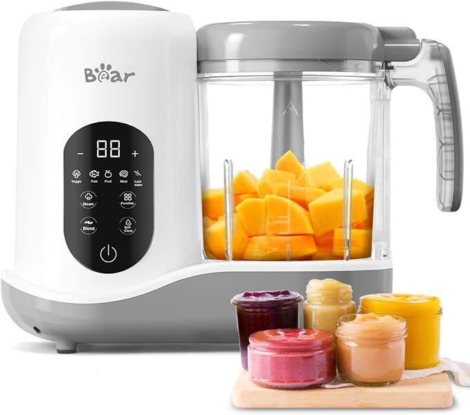 BEAR 2023 Baby Food Maker | One Step Baby Food Processor Steamer Puree Blender | Auto Cooking & G... | Amazon (US)