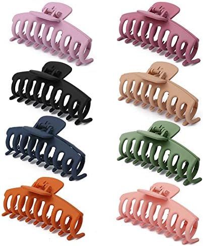 8 Pcs Hair Clips Large Claw Hair Clips for Thick Hair No Slip, Strong Hold Big Hair Claw Banana H... | Amazon (US)