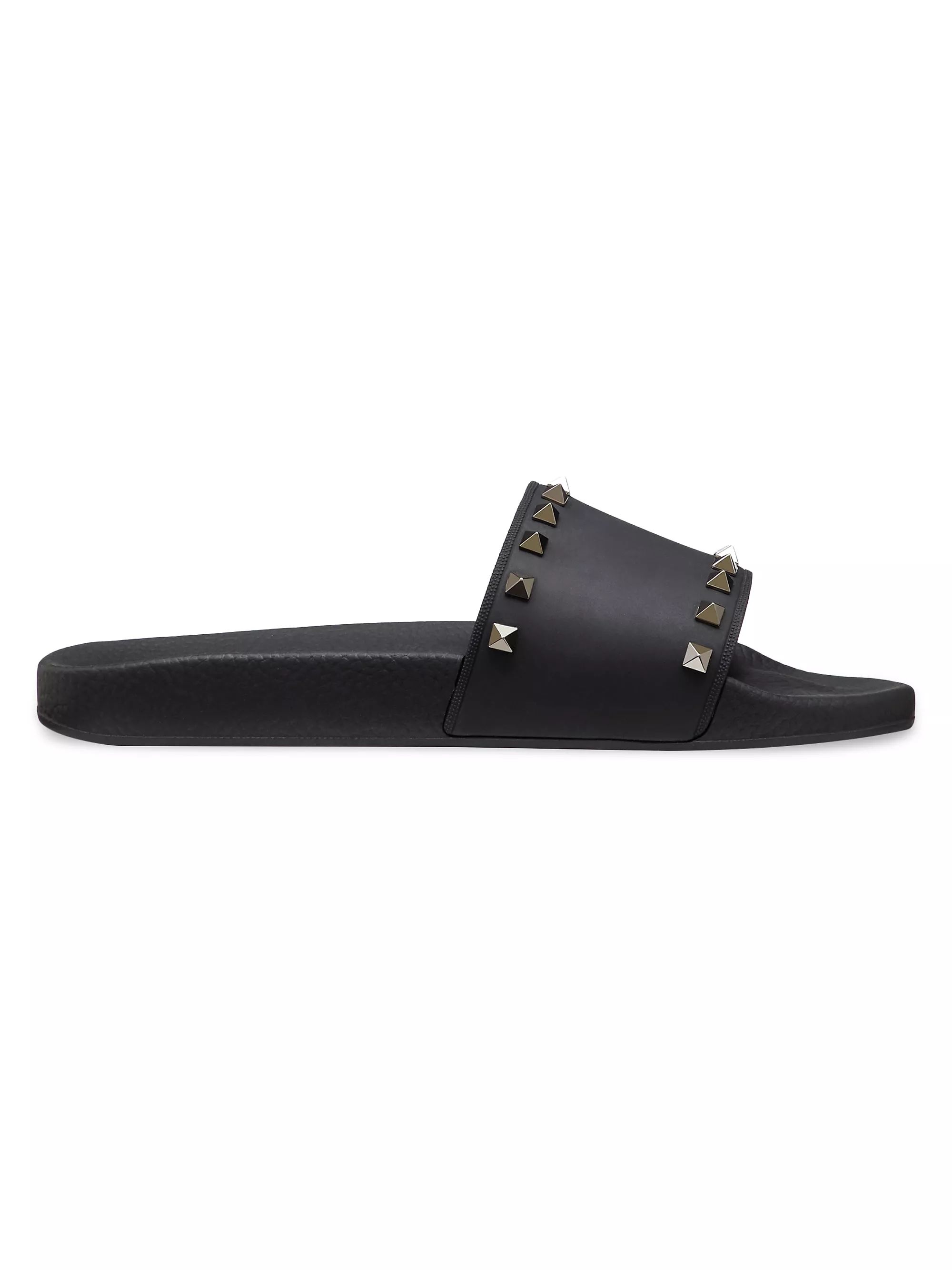 Rockstud Rubber Slider Sandals | Saks Fifth Avenue