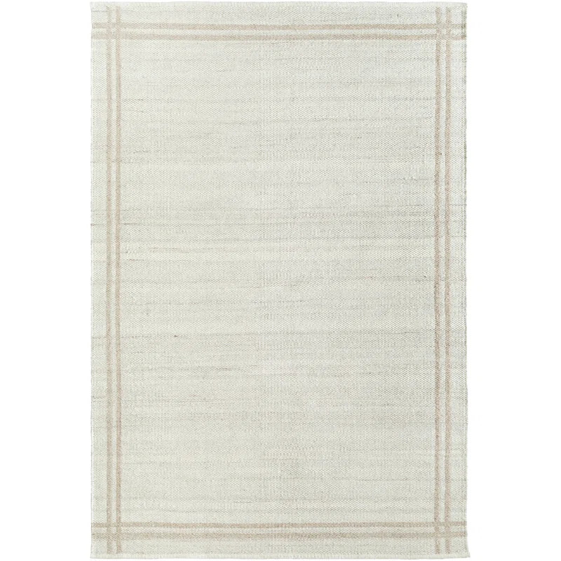 Lavande Geometric Wool Area Rug in Ivory/Tan | Wayfair North America