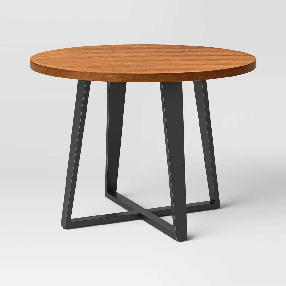 42" Rowan Mixed Material Round Dining Table Natural Wood/Black Metal - Threshold™ | Target