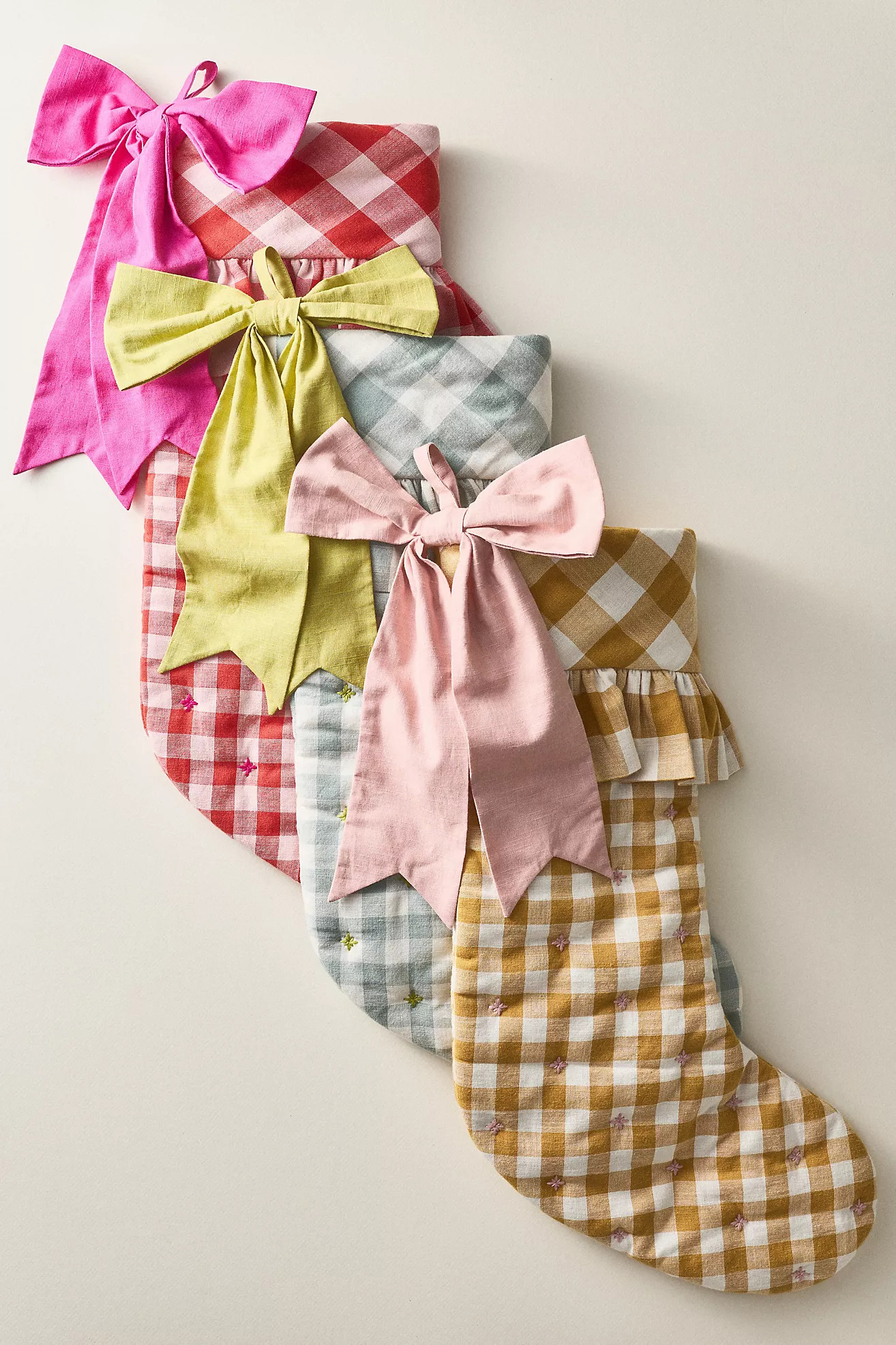 Gingham Bow Stocking | Anthropologie (US)