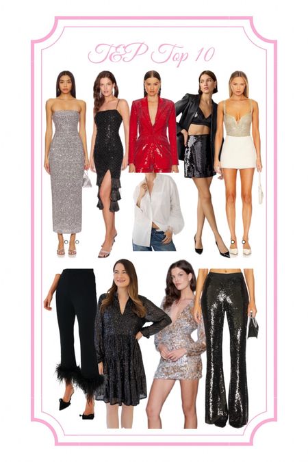 Nye, New Year’s Eve, New Year’s Eve outfits, sequin dress, sequin midi dress, lbd, little black dress, black sequin dress, red blazer, red sequin dress, white feather button down, feathers, black sequin skirt, sequin bodysuit, revolve bodysuit, black feather pants, black sequin dress, black sequin pants, silver sequin dress, New Year’s Eve party, New Year’s Eve, party outfit, New Year’s Eve wedding, formal dress, black tie dress, semi formal dress 

#LTKparties #LTKSeasonal #LTKHoliday