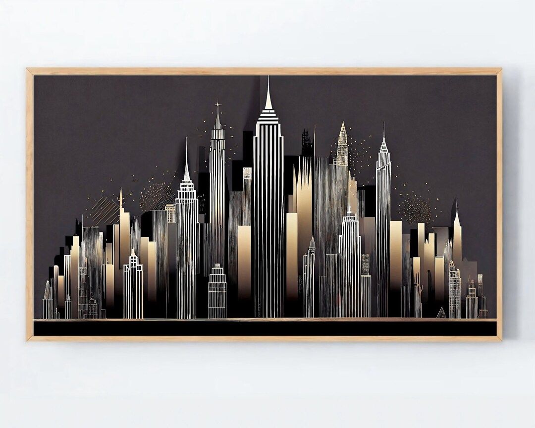Samsung Frame TV Art New York Skyline Art Deco Frame TV Art - Etsy | Etsy (US)