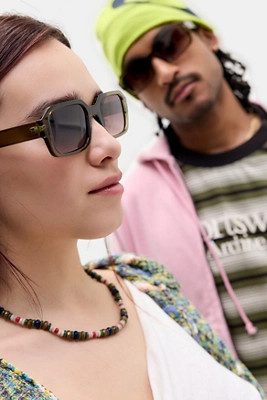UO Green Tulum Sunglasses | Urban Outfitters UK