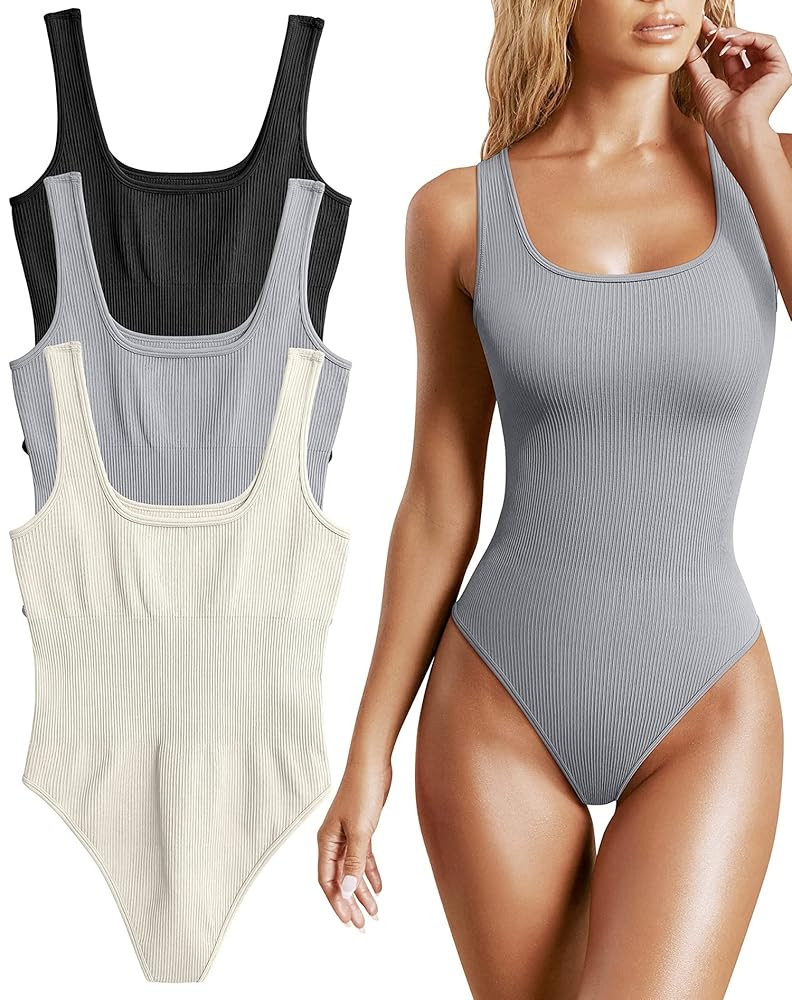 HOPYOP 3 Piece Bodysuits for Women | Amazon (US)