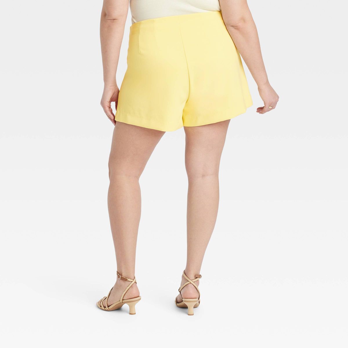 Women's High-Rise Tailored Shorts - A New Day™ Yellow 18 | Target