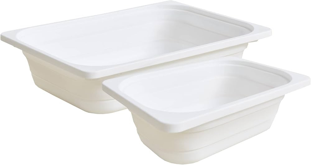 Beright 2 Pack Sorage Bins, Collapsible Wash Basin Folding Dish Tub Sink, Space Saving for Dishin... | Amazon (US)