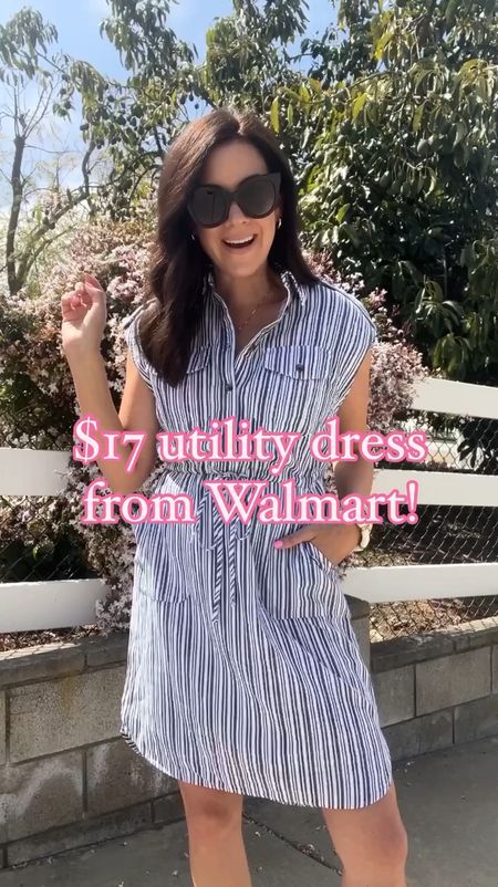 $17 utility dress from Walmart! Small in stripes & xs in khaki. Small in kohls denim jacket on sale!!

#LTKSeasonal #LTKsalealert #LTKfindsunder50