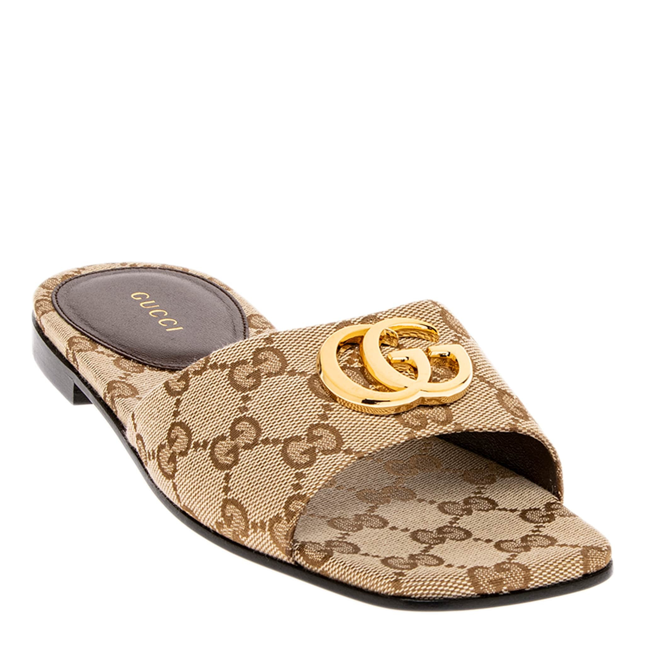 Gucci Slide Sandals with Double G - Overstock - 44250711 | Overstock