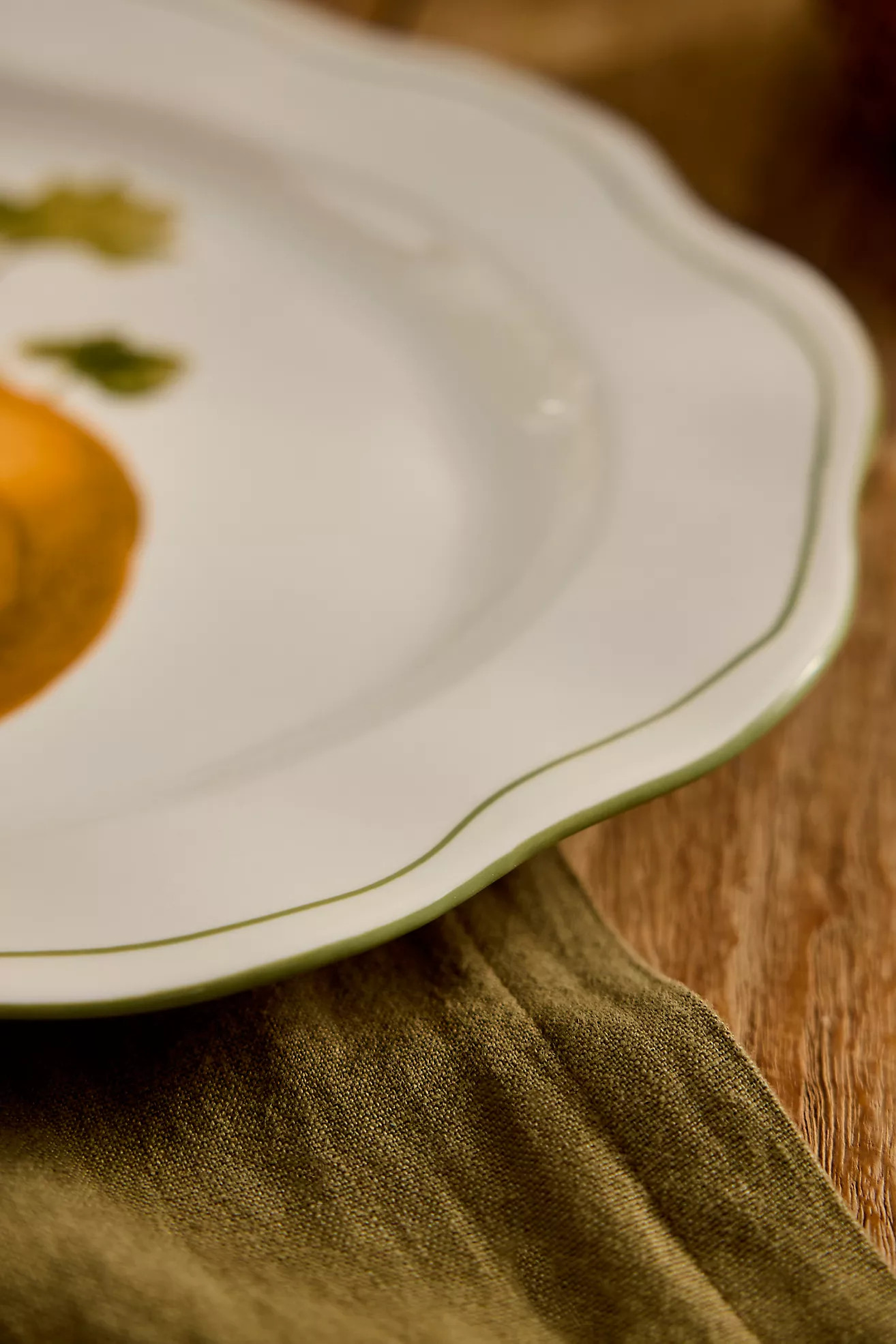 Heirloom Pumpkin Scalloped Stoneware Serving Platter | Anthropologie (US)