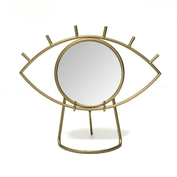 14" X 6" X 11.5" Gold Metal Mirror Eye Tabletop Mirror | Walmart (US)