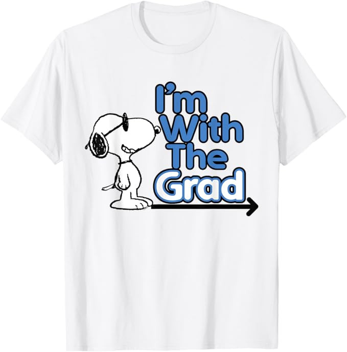 Peanuts Graduation I'm With The Grad Snoopy T-Shirt | Amazon (US)