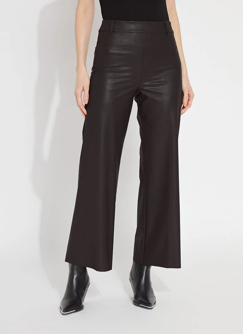 Vegan Leather Wide Leg (28" Inseam) | Lysse NY
