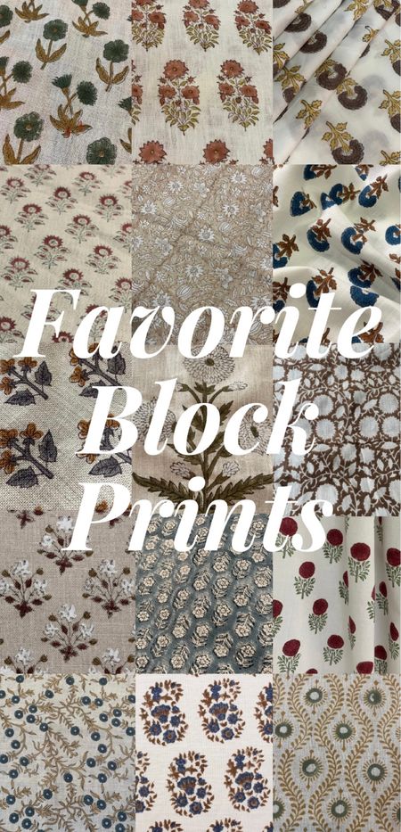 My favorite block print fabrics from my favorite Etsy shops. 
#blockprintfabric #sewing #homedecor fabric

#LTKhome