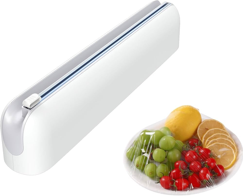Aluminum Foil & Plastic Wrap Dispenser with Cutter - Easy One-Hand Operation, Space-Saving Kitche... | Amazon (US)