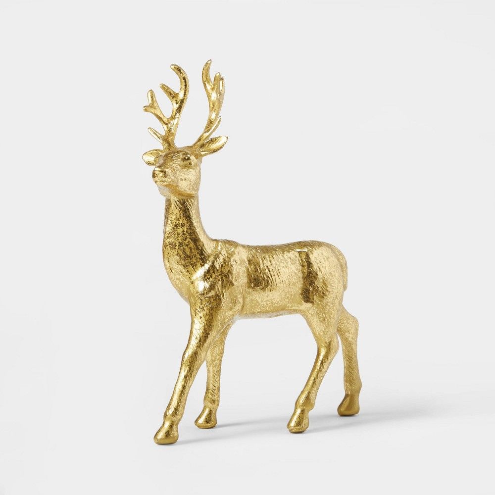 Metalized Deer Decorative Figurine Gold - Wondershop | Target