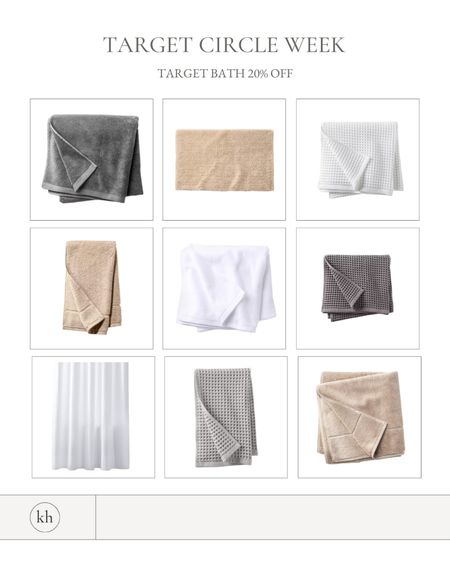 Target Circle week! Select bath products are 20% off now through 10/7 including all of these bath sheets, towels, curtains, and mats are from the Casaluna line and are incredible quality! I love the softness and colors too. 

#LTKhome #LTKstyletip #LTKsalealert