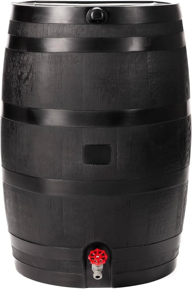 RTS Home Accents 50-Gallon ECO Rain Barrel Made with 100% Recycled Plastic, Flat Back Rain Water ... | Amazon (US)