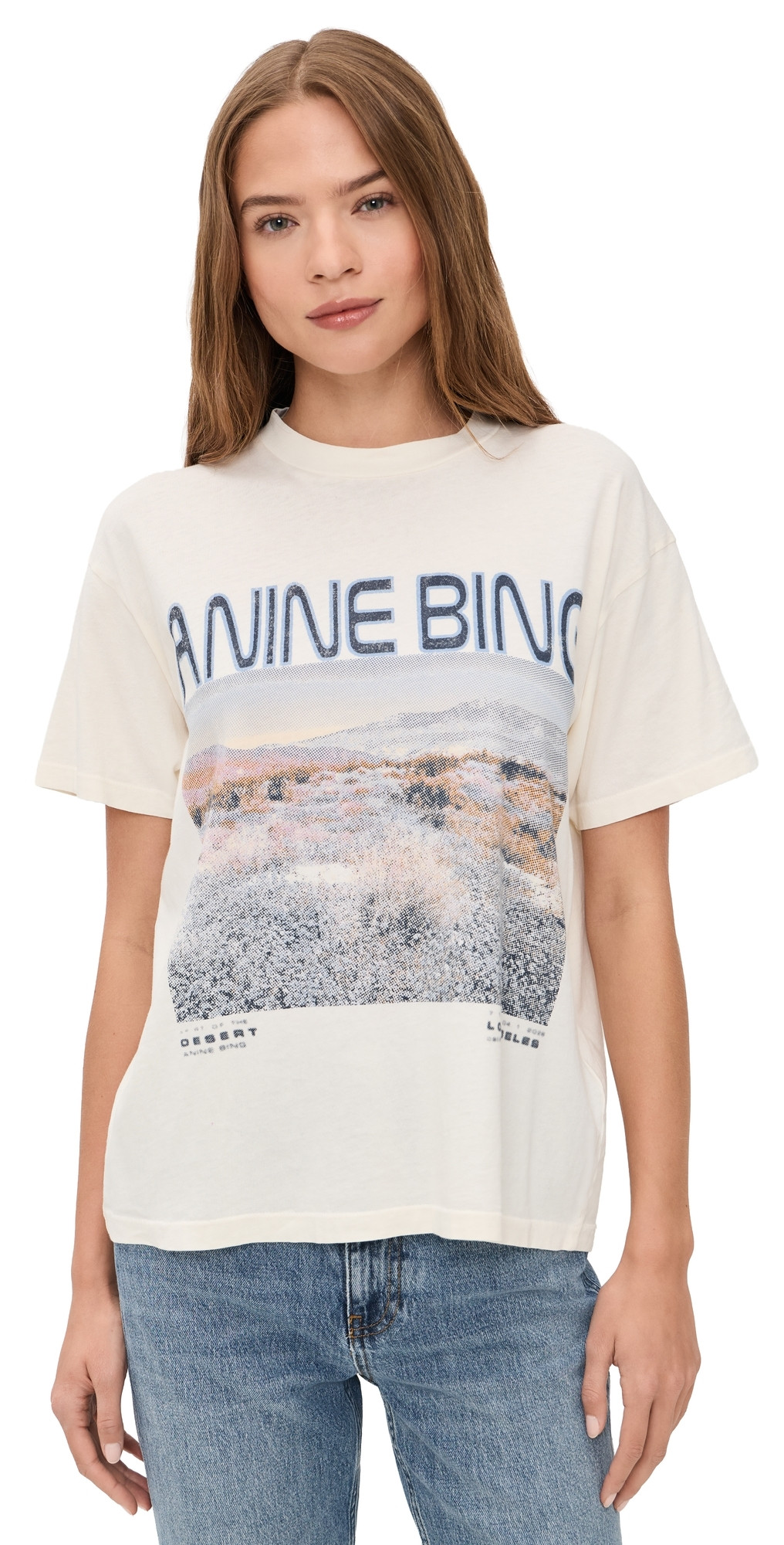 ANINE BING Cade Wildflowers Tee Off White L | Shopbop