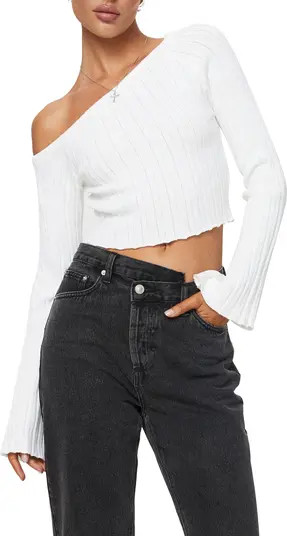 Santorini One-Shoulder Crop Sweater | Nordstrom