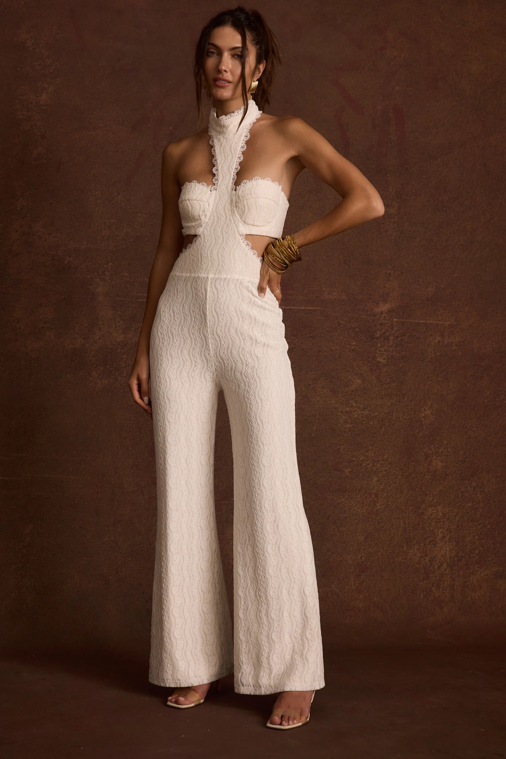 Women's White Lace Jumpsuit | 12th Tribe | 12th Tribe