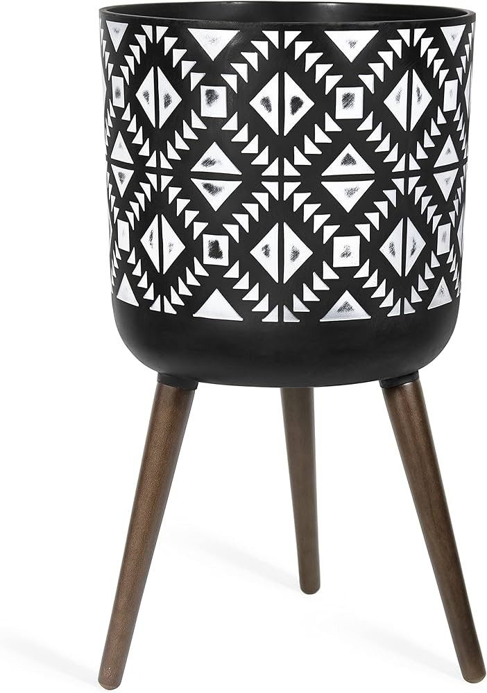 D'vine Dev 14 Inch Plant Pot with Stand, Mid-Century Tall Planter Pot with Legs for Indoor Plants... | Amazon (US)