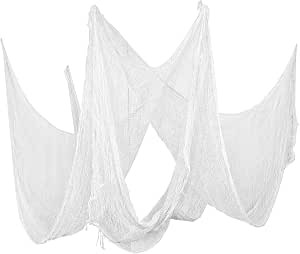 Biubee 5Pcs Halloween White Creepy Cloth- Spooky Gauze Fabric Cloth for Haunted Horror House Hall... | Amazon (US)