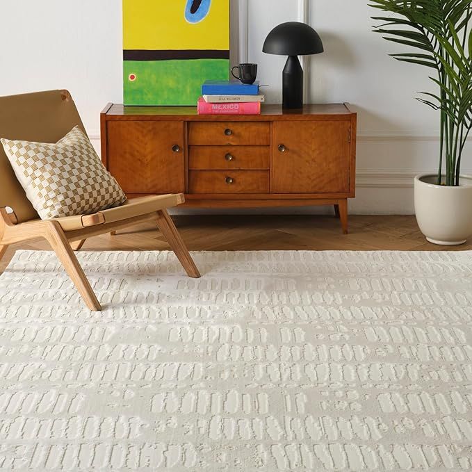 Shell 8'x10’ Machine Washable Area Rug for Living Room Bedroom - 100% Recycled Oeko-TEX Certifi... | Amazon (US)