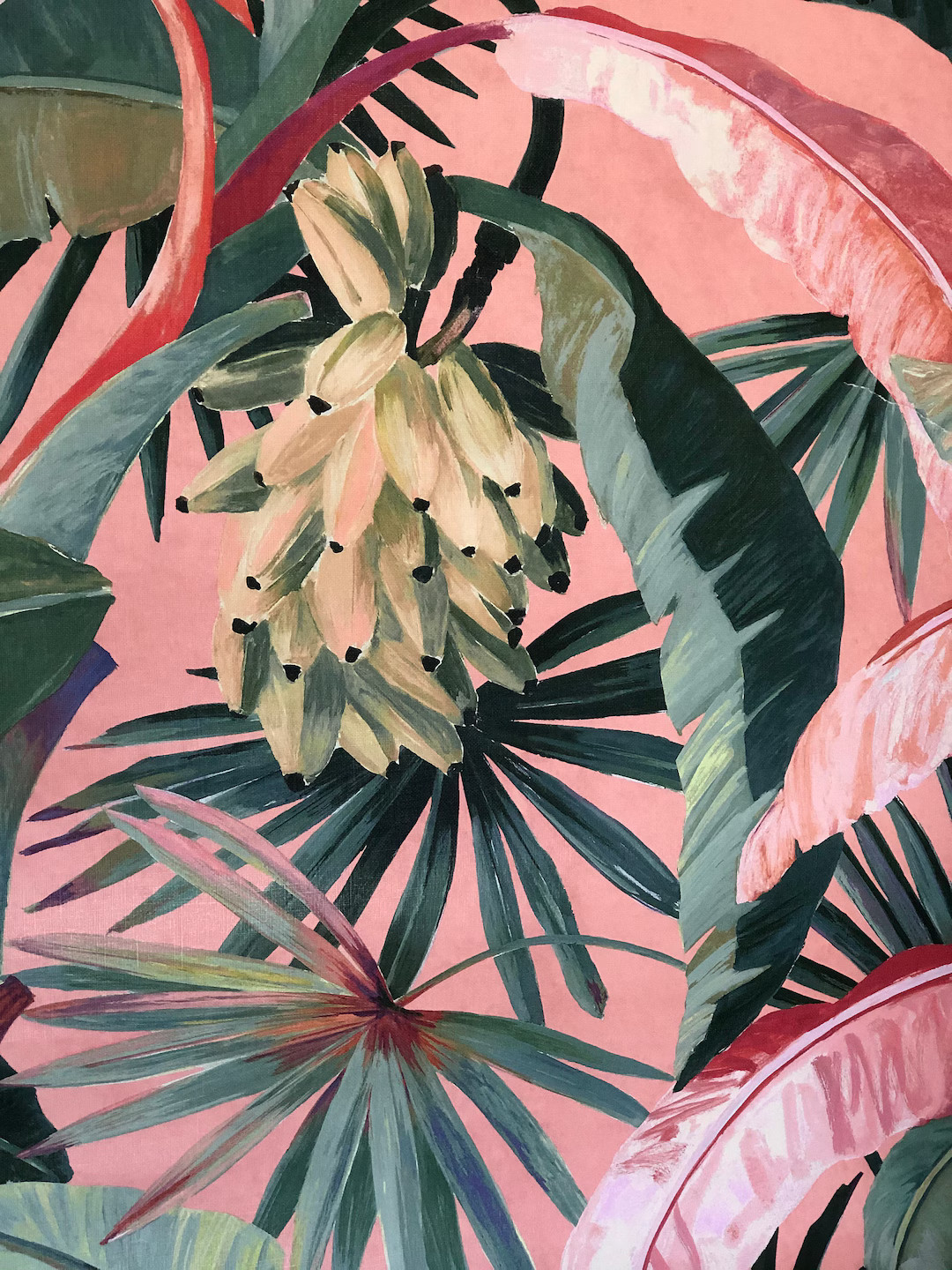 La Palma Coral Palm Tropical Vinyl Wallpaper - Etsy | Etsy (US)