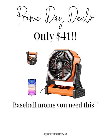 Baseball mom must haves - travel baseball - travel ball mom - portable fan - amazon prime day deals - Amazon prime day - prime day deals 

#LTKunder50 #LTKsalealert #LTKxPrimeDay
