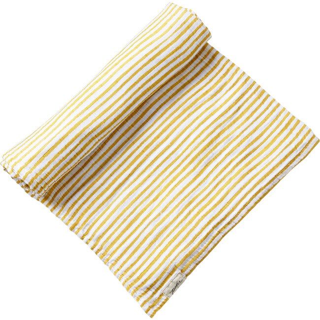 Stripes Away Organic Swaddle, Soft Marigold | Maisonette