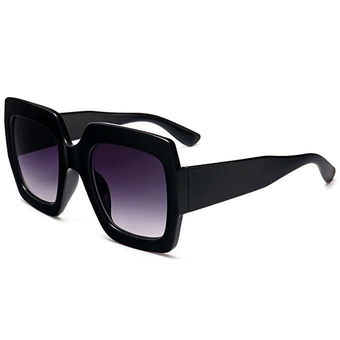 Square-Frame Designer Inspired Oversize Sunglasses for Women Brand Designer Shades | Amazon (US)