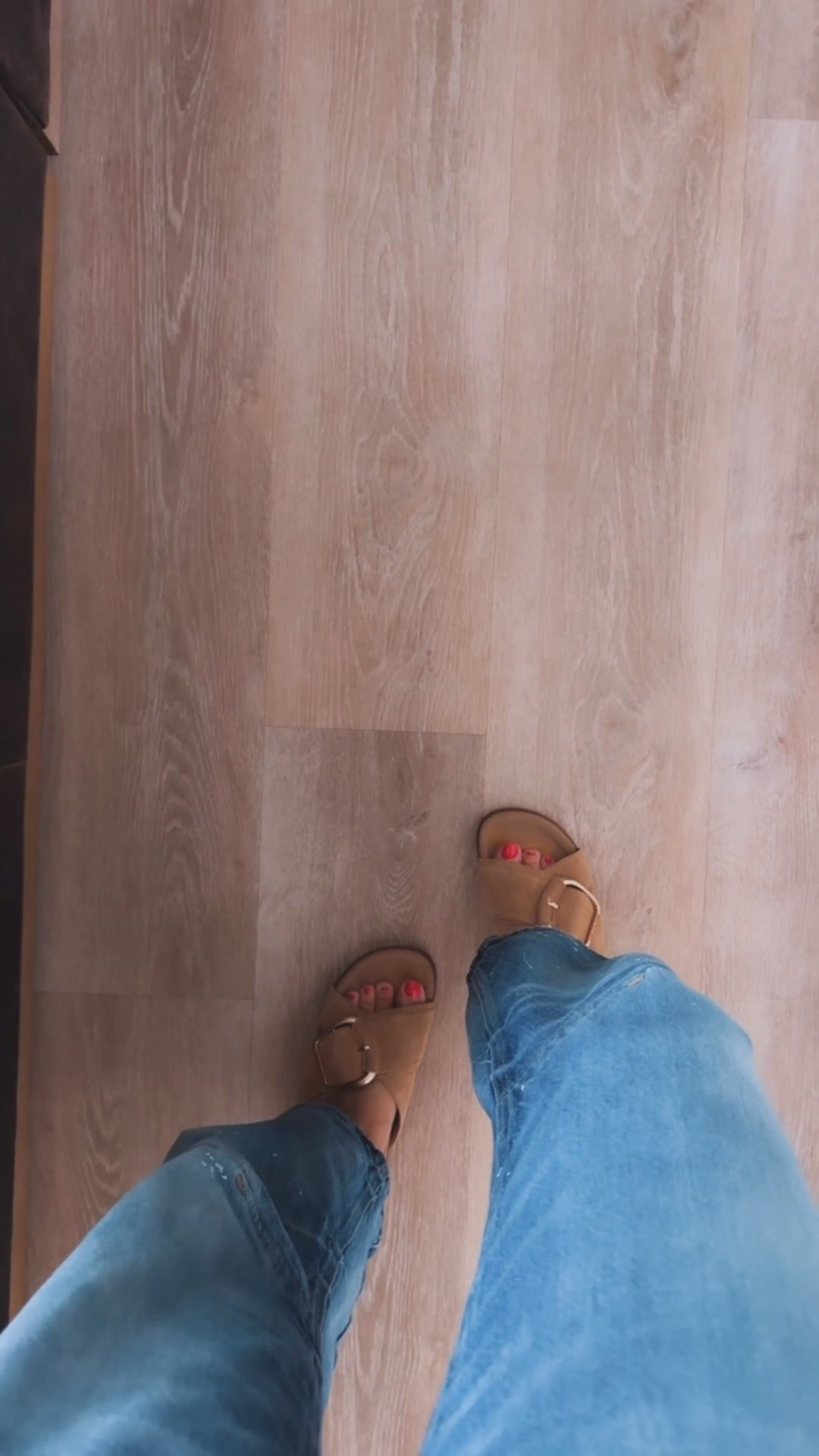 Way cuter than birks IMO! So happy with these! ✨🤍

Sandals. Jeans. Denim. Spring shoes. 

#LTKootd #LTKSeasonal