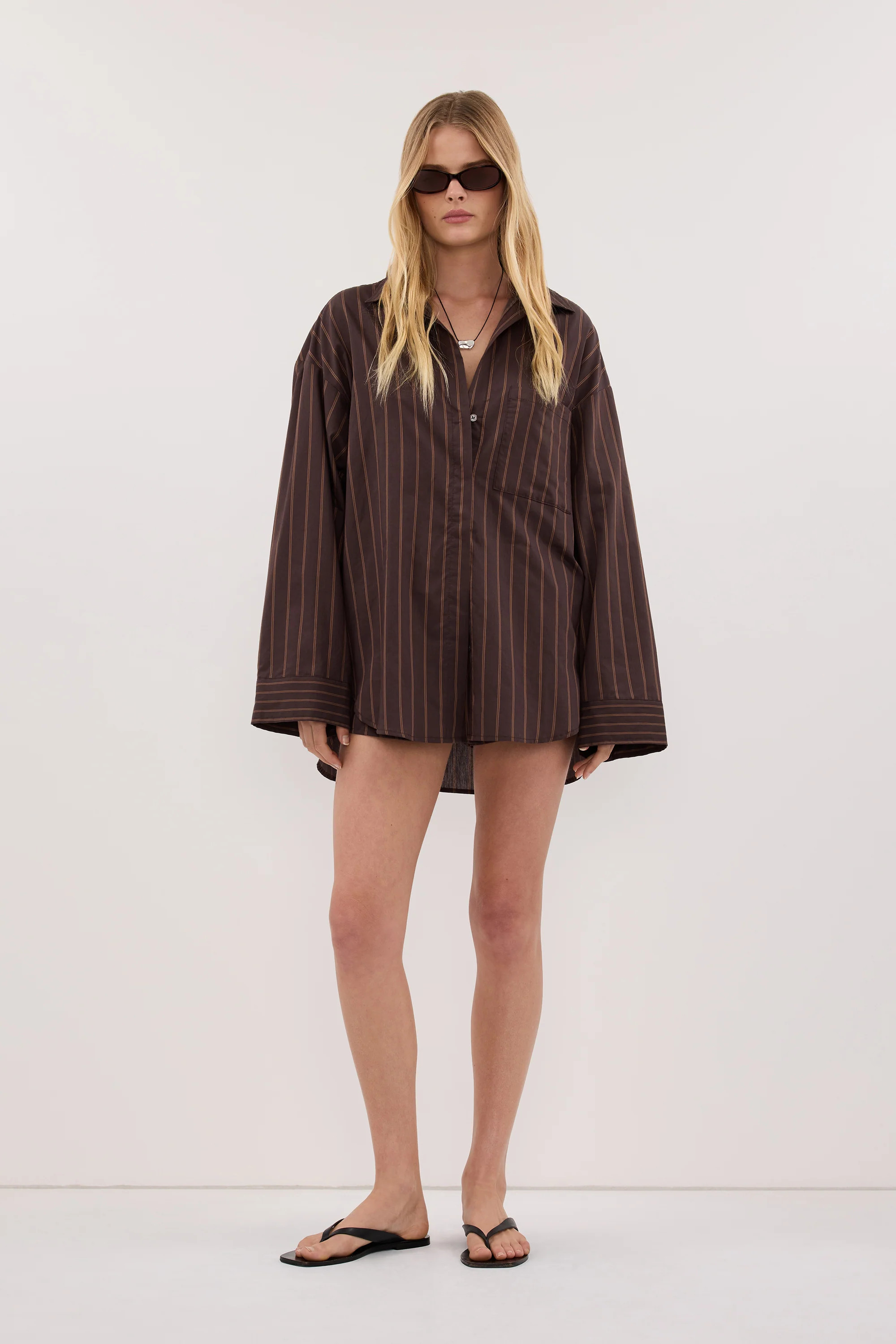 FABLE CHOC SILK BLEND SHIRT | DISSH