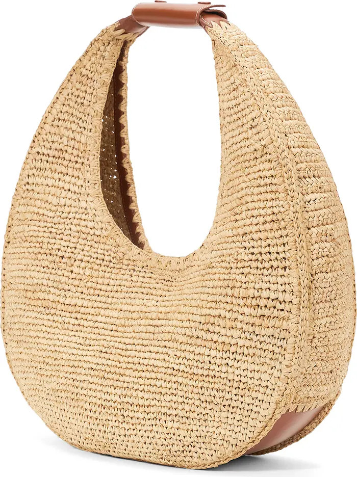 Large Raffia Moon Shoulder Bag | Nordstrom