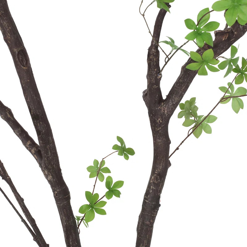 118'' Faux Eucalyptus Tree in Planter | Wayfair North America