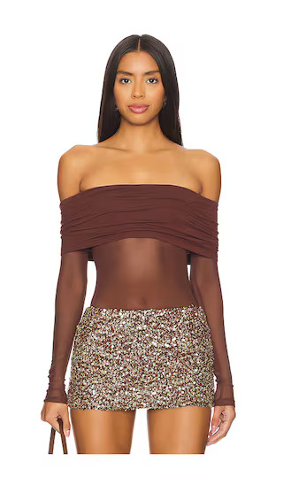 Koa Bodysuit in Chocolate Brown | Revolve Clothing (Global)