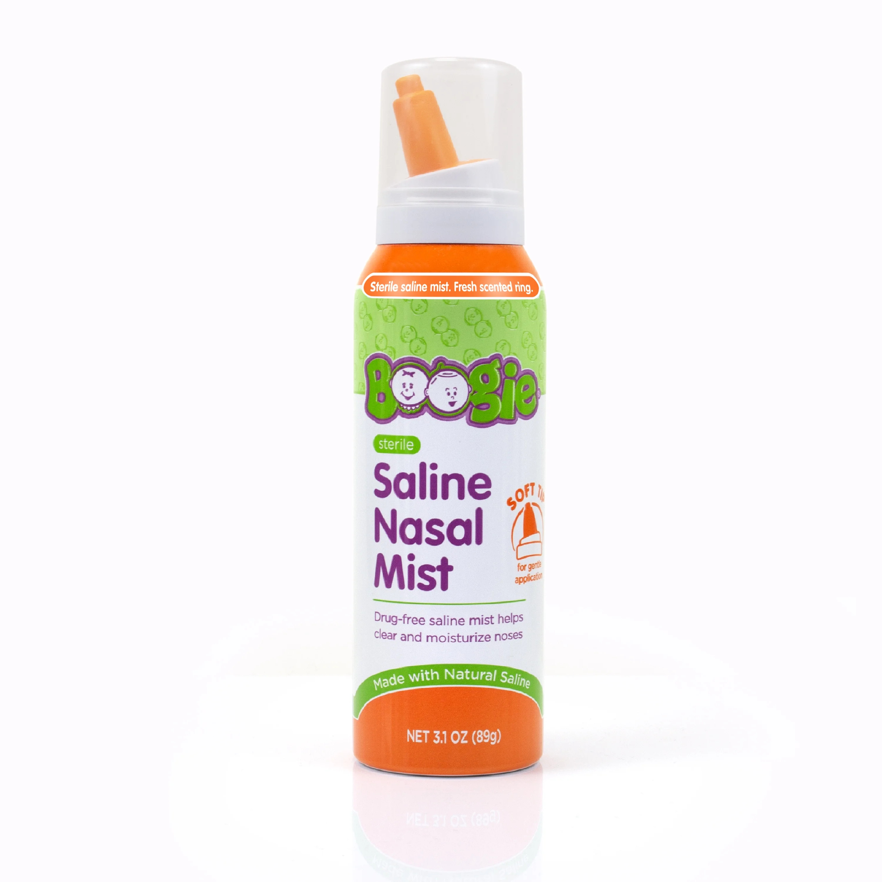 Boogie Sterile and Non-Medicated Saline Nasal Mist Spray for Kids with Soft Tip, Fresh Scent, 3.1... | Walmart (US)