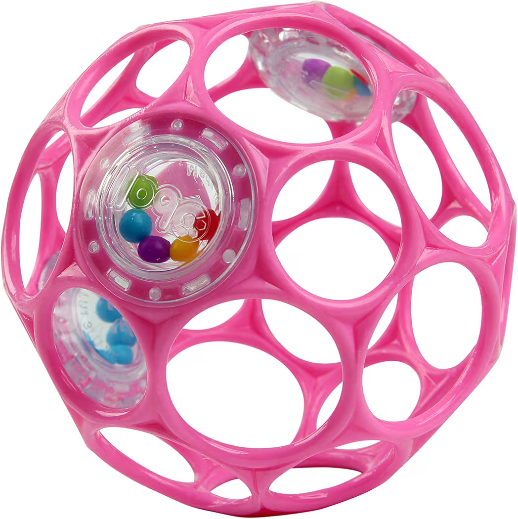 Bright Starts Oball Rattle Easy-Grasp Toy - Pink, Ages Newborn - 1 Count (Pack of 1) | Amazon (US)