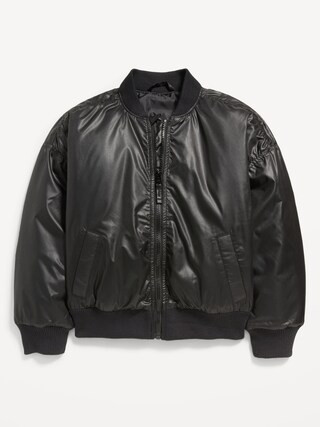 Water-Resistant Zip-Front Bomber Jacket for Girls | Old Navy (US)