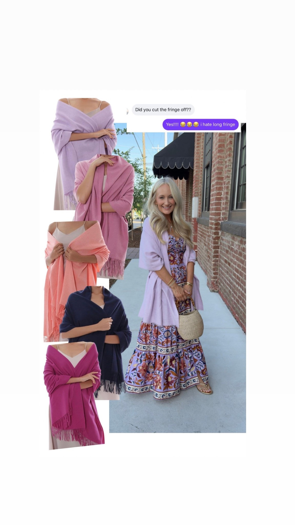 Amazon shawl for $20! I cut the fringe off 

#LTKmomlife #LTKPetite #LTKOver40