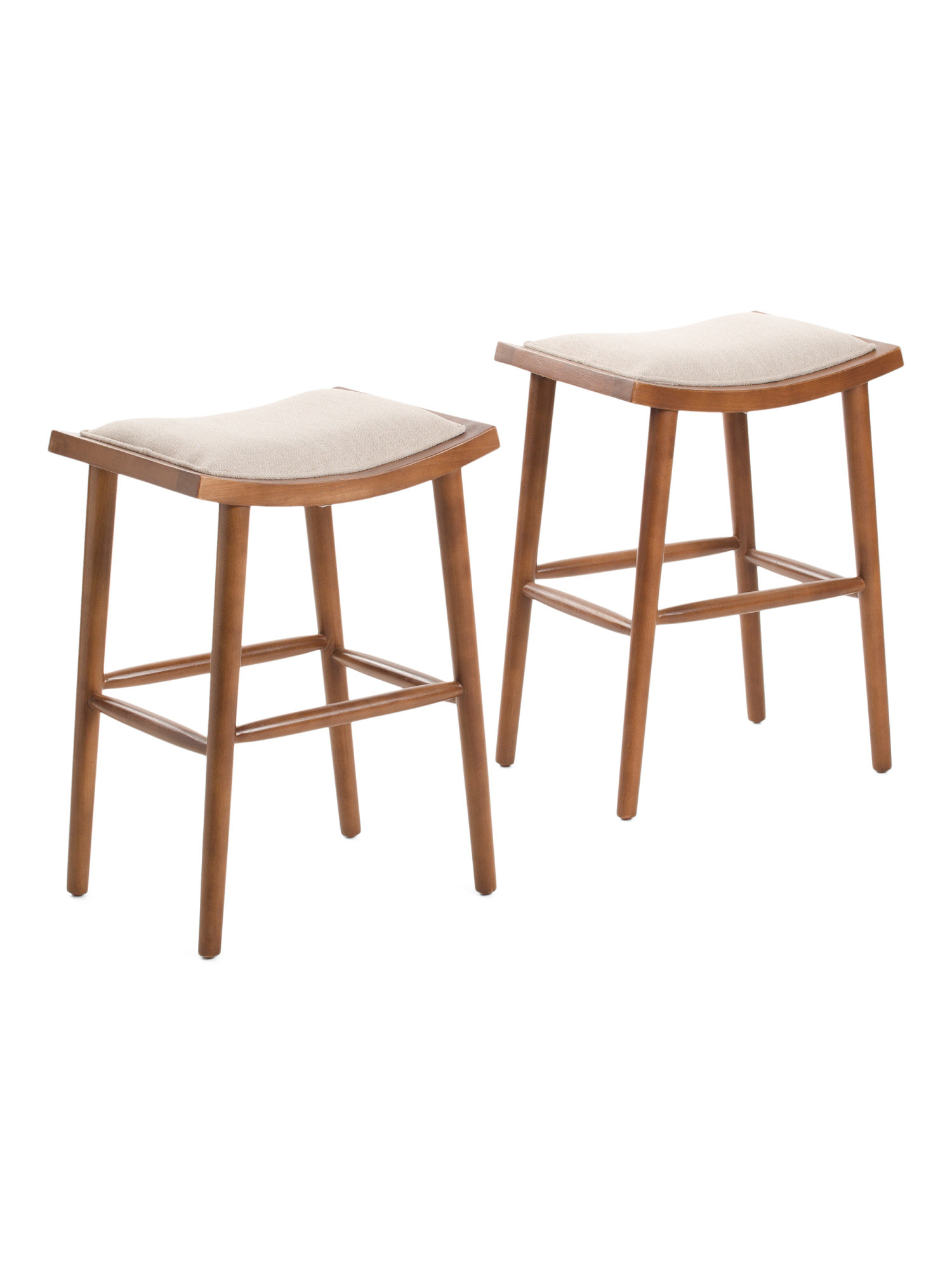 2pk 18.5x25 Ashford Wood Frame Saddle Stools | Furniture & Lighting | Marshalls | Marshalls
