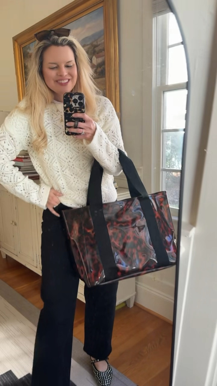 Super cute look from target!
Sweater is true to size 
Jeans are true to size
Shoes are true to size 
Can you tell I love tortoise print (the bag and my phone! 

#LTKWorkwear #LTKFindsUnder50 #LTKSeasonal