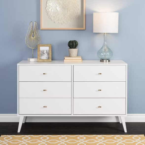 Mid Century Modern 6 Drawer Dresser - Prepac | Target