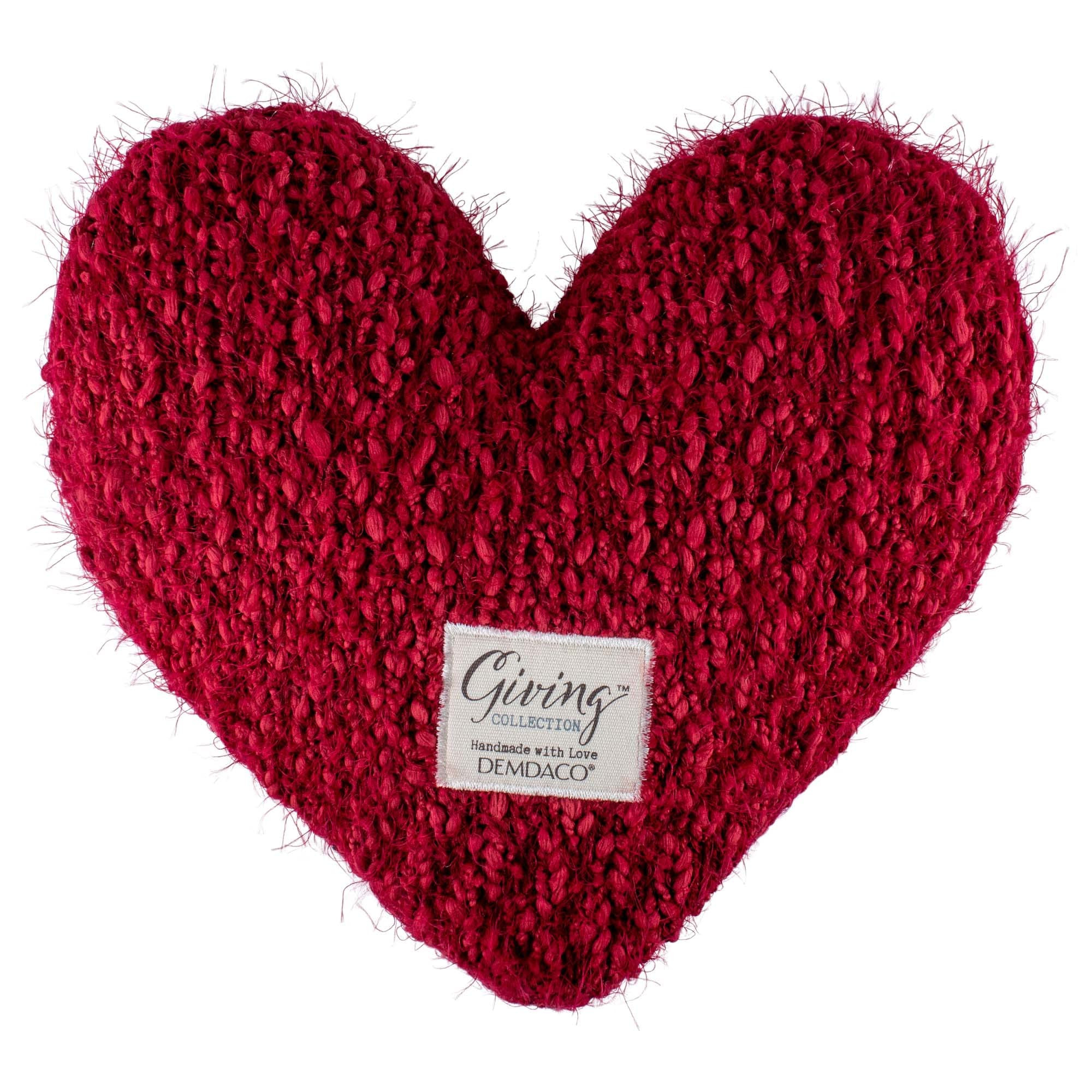 DEMDACO Giving Heart Cranberry Red 10 x 11 Cotton Weighted Plush Decorative Throw Pillow | Amazon (US)